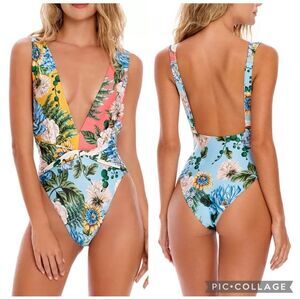 Agua Bendita Pacifico Ellis Aine Floral One-Piece Swimsuit
